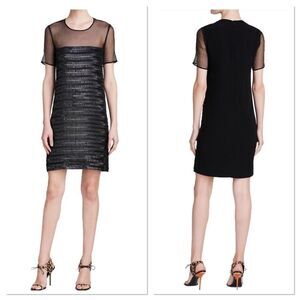 Burberry London Black Sequin Embellished Dress F14